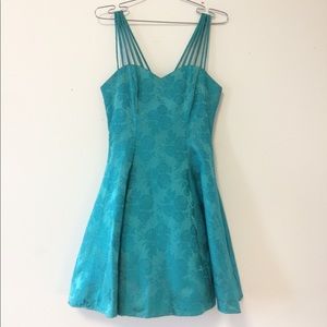 🔵 Vintage JUMP teal dress